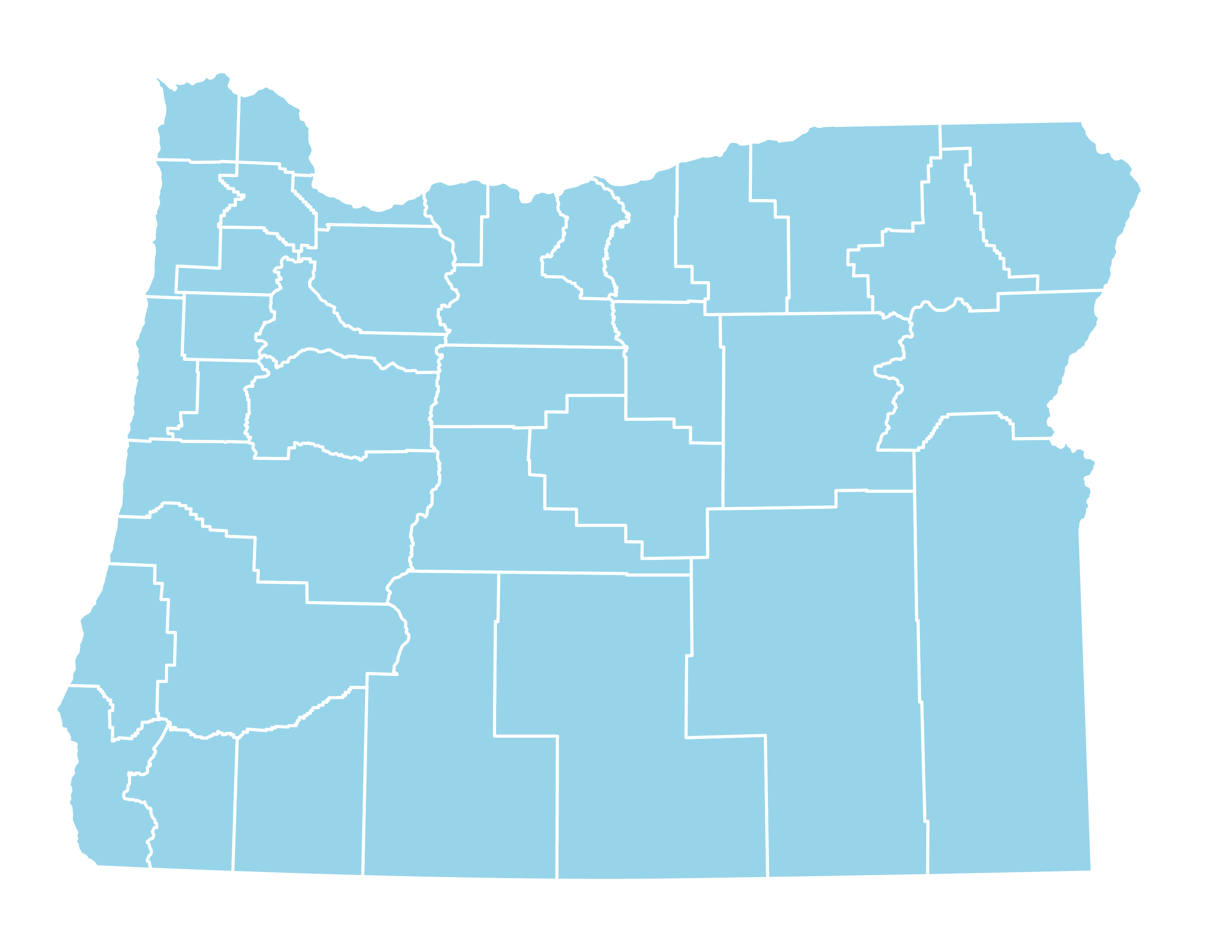 Oregon State map